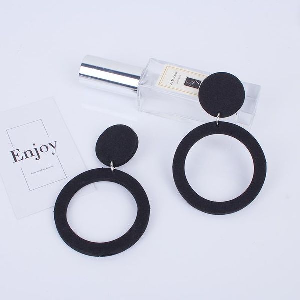 

dangle & chandelier yd&ydbz big circle drop stud earrings for women bohemian foam rubber earring handmade ear jewelry accessories gift, Silver