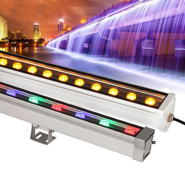 

floodlights 10pcs/lot 12w 18w 24w 36w 48w dc12v 24v outdoor led wall washer landscape light ww rgb dmx512 linear lamp floodlight