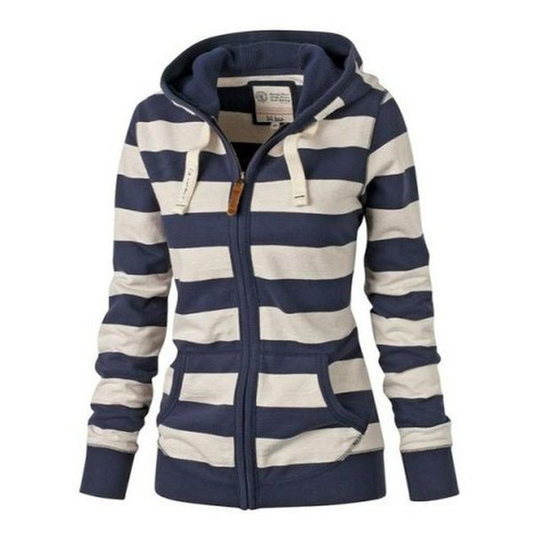 

women's hoodies & sweatshirts autumn long sleeve women casual 4xl plus size tracksuit striped sweatshirt female clothes hooded blusas j, Black