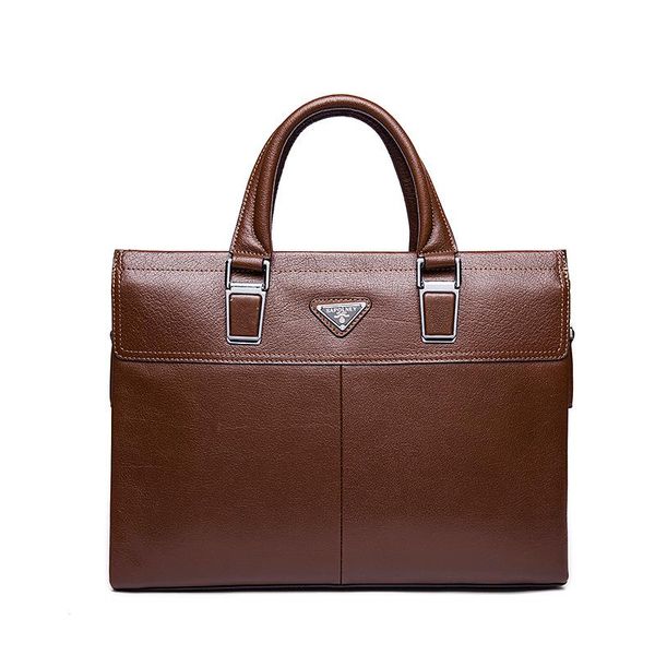

head leather one shoulder men's bag portable briefcase business fashion pure boutique briefcases