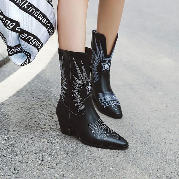 

boots sleeve leather large size 48 women's short tide female, Black