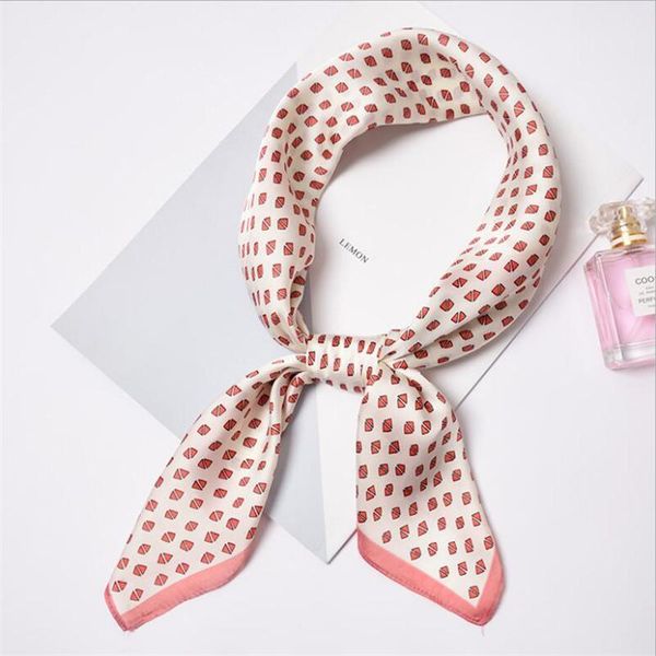 

scarves 70cm retro decoration small square scarf silk collar stewardess headband kerchief woman four seasons neck shawl wrap, Blue;gray