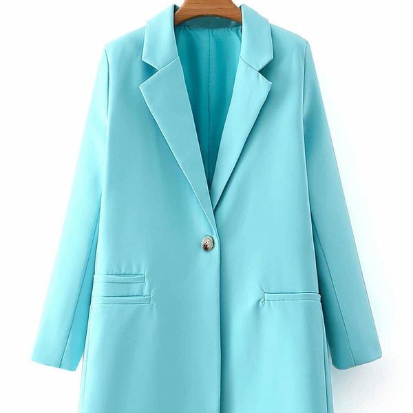 

women's jackets dt in the fall of europe and united states wear blue one grain buckle female 27654, Black;brown