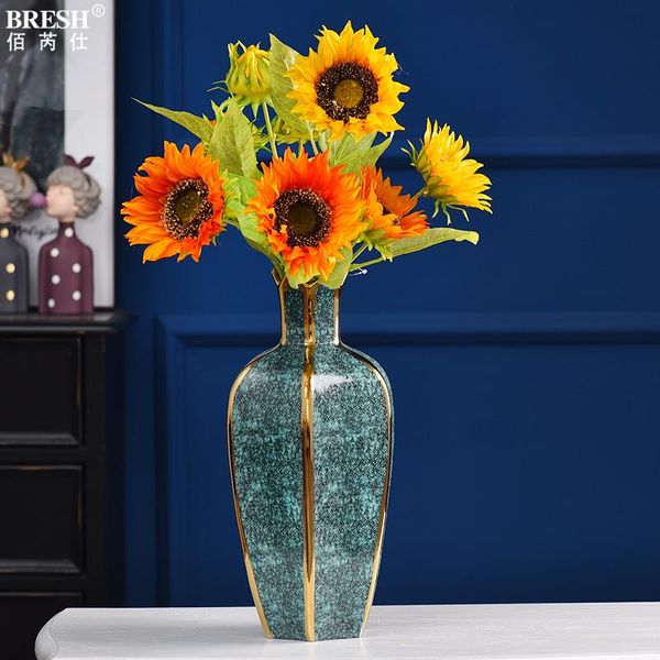 

luxury modern vase european creative flower arrangement ornaments living room ceramic pot chic adornos salon decor ed50hp vases