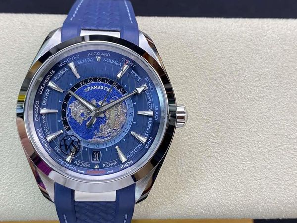 Мужские часы VS montre DE Luxe 43 мм 8938 с автоматическим механизмом, 24 часа, кольцо с гезалитовым кристаллом, водонепроницаемые284u