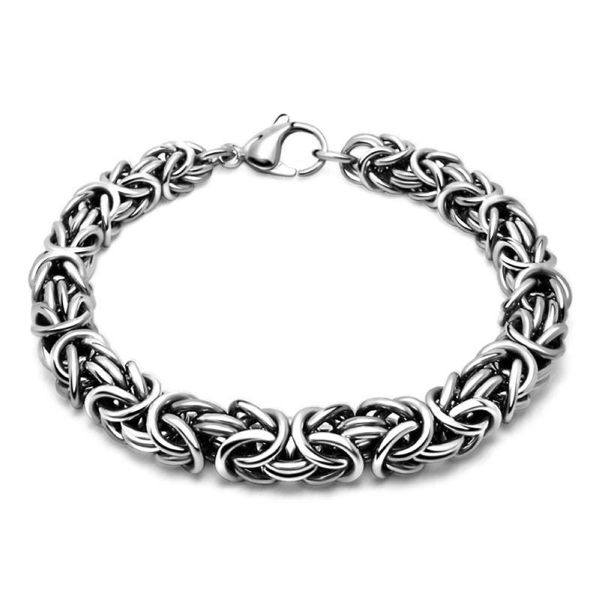 

stainless steel silver men thick bracelet male cuban link hand chain gift hip hop jewelry link,, Black
