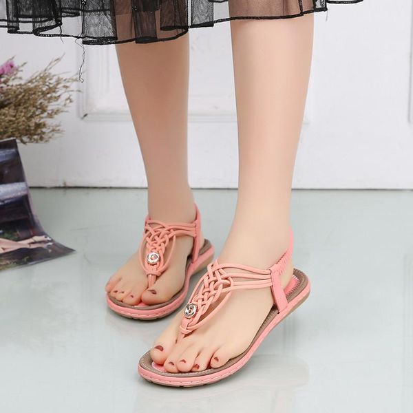 

summer shoes woman gladiator sandals fashion flat women bohemian slip on open toe black beige