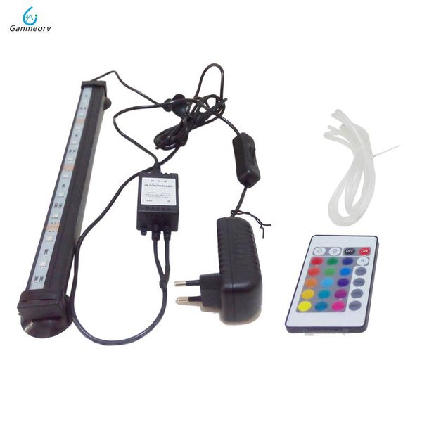 

aquariums lighting 12-46cm led aquarium fish tank light submersible air bubble remote controller
