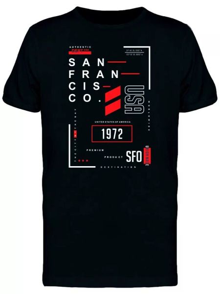 

San Francisco 1972 Men's Tee -Image by Shutterstock, White;black