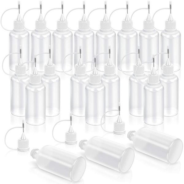

hooks & rails 20 pcs precision tip applicator bottle, empty glue bottle for small gluing projects, paper quilling diy craft, acryli