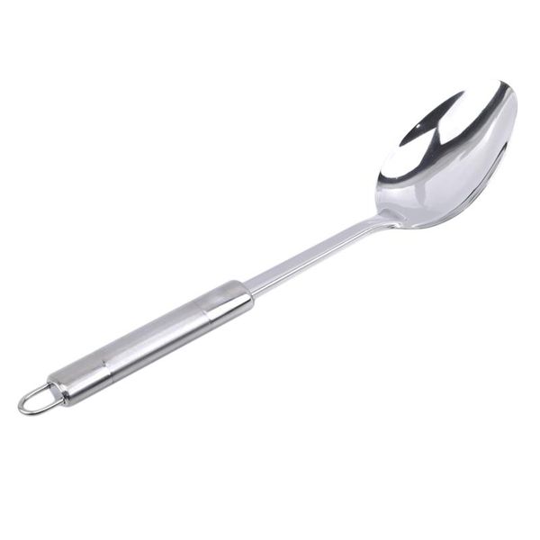 

spoons stainless steel tableware spoon long rice colander soup skimmer cooking scoop kitchen tool