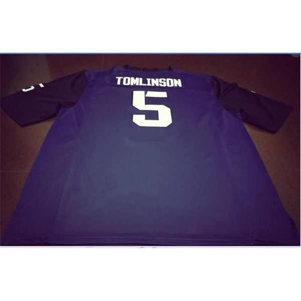 009 #5 Lila LaDainian Tomlinson TCU Horned Frogs Alumni College-Trikot oder individuelles Trikot mit beliebigem Namen oder Nummer