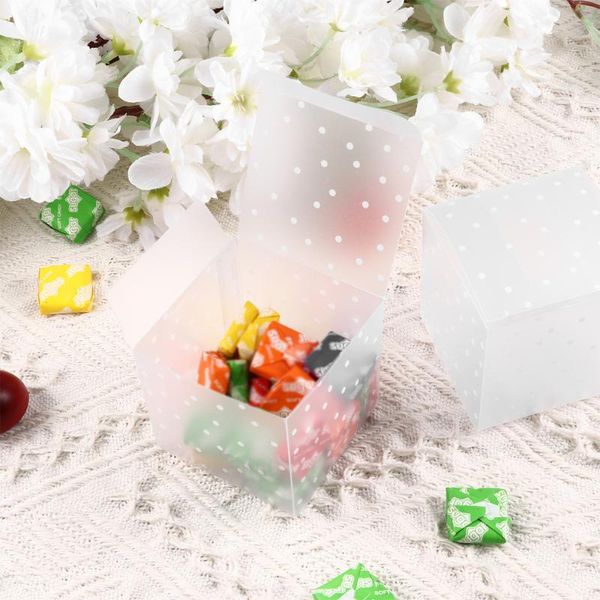 

gift wrap 50pcs in 1 set 6cm diy candy box square polka dot packing case
