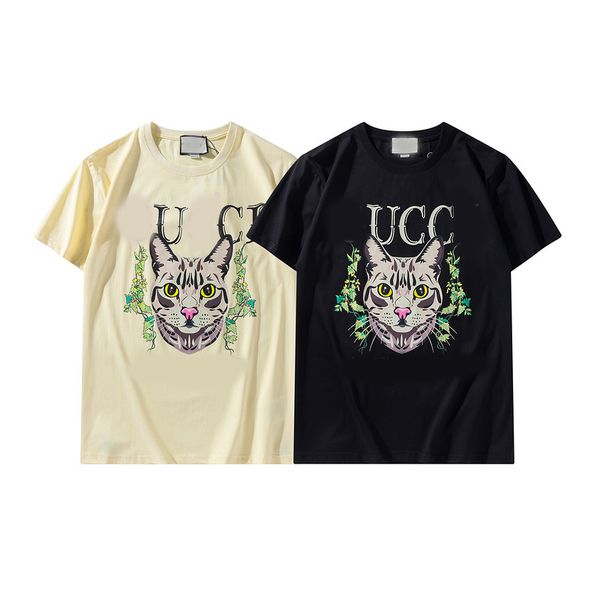 

transport of high-quality cotton t-shirts summer, 2021, european and american short-sleeved t-shirt fashion and casual printed m--3xl 002, White;black