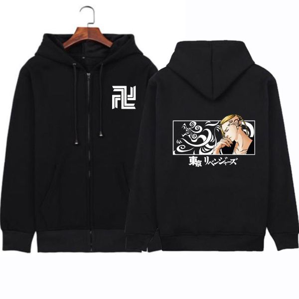 

men's hoodies & sweatshirts tokyo revengers pullover loose casual anime style top, Black