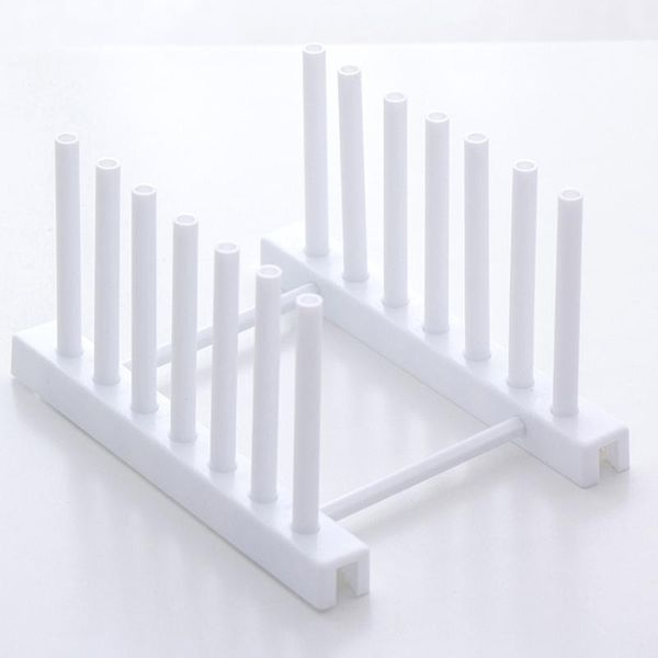 

kitchen storage & organization 3pcs multi-function drain cup holder dish cups rack household portable shelf (white, gray