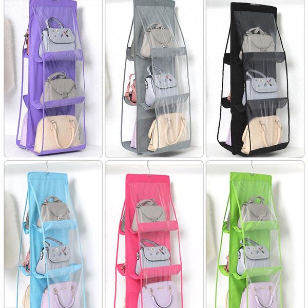 

pocket storage hanging bag organizer foldable purse handbag door sundry hanger closet boxes & bins