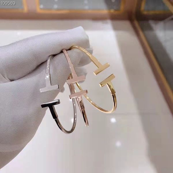 Pulseira de tênis de marca de ouro 316L titânio aço luxo cz pedra chave de fenda pulseiras de amizade para mulheres homens pulseira de amor com bolsa original