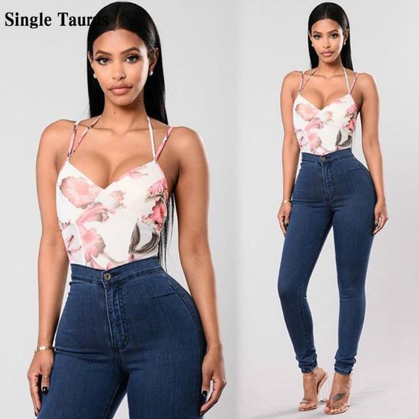 

high waist elasticity cotton slim womens jean skinny fashion push up washed denim deep blue pencil pants mujer europe america