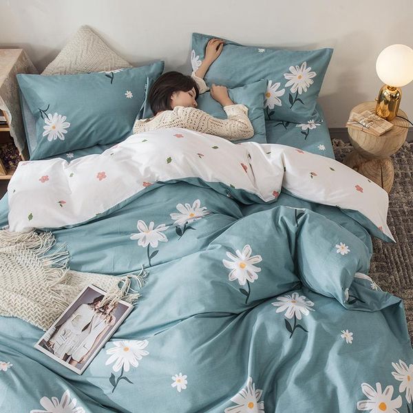 

bedding sets suites and fresh cotton web celebrity style sheet quilt cover student dormitory bed supplies three-piece suit