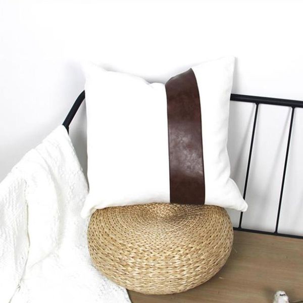 

pillow case pillowcase cushion cover home pure cotton 45x45cm knitting stripe printed tassel comfortable decorative canvas pillowcases solid