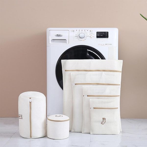 

laundry bags 4/6pcs zipper clothes storage portable washing machine underwear pouches organizers