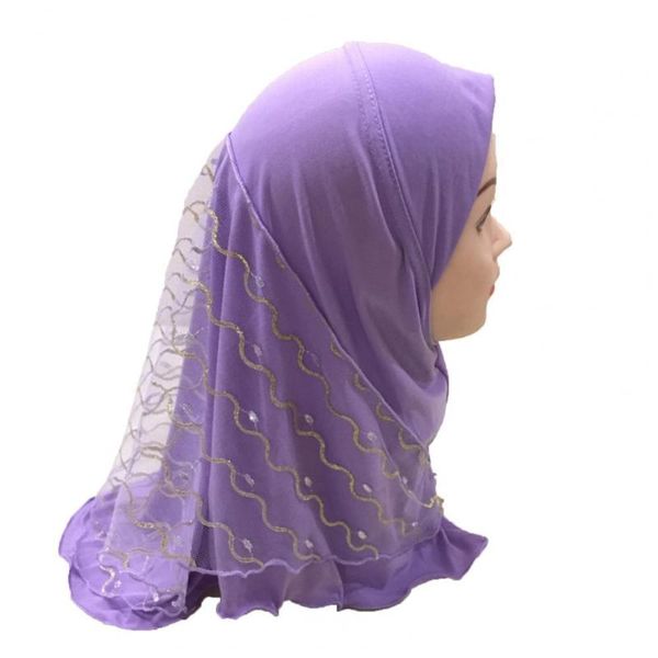 

beanie/skull caps beautiful kids scarf shape skin-friendly not easy deform mesh stitching headscarf easy carry for playing, Blue;gray