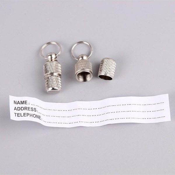 

dog tag,id card cat id storage tube anti lost address label pet name tags mini metal collar necklace pendants pitbull