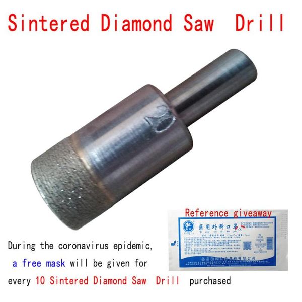 Brocas profissionais Bits 1 peça Sintered Diamond Serra Ferramenta de bit Core, 10mm Shank, 5-20mm Diâmetro Porcelana Telha de fibra de vidro, cerâmica