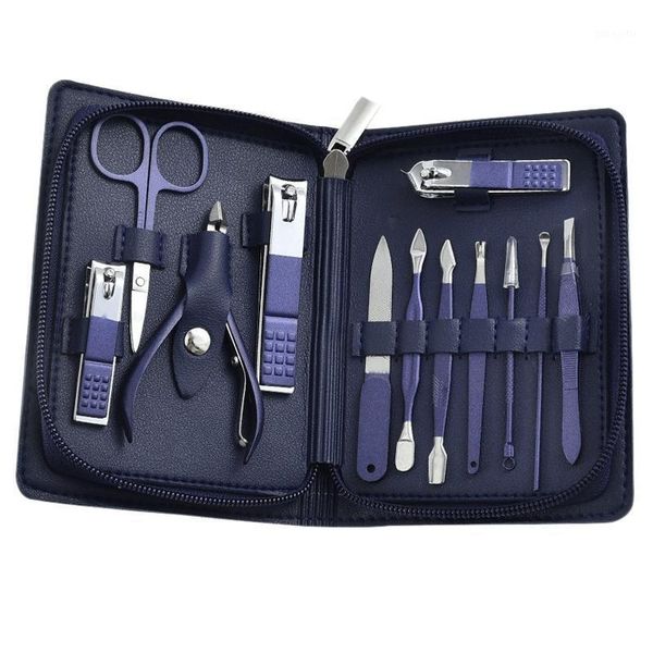 

12in1 manicure set pedicure kit nail clippers professional grooming tools luxurious travel case men women1