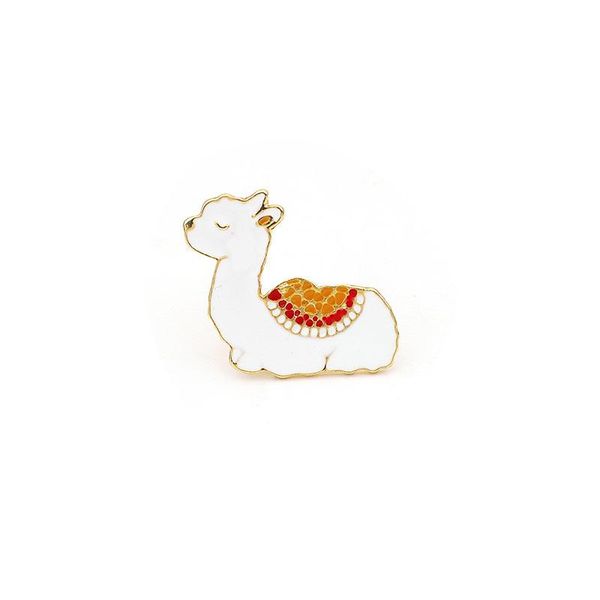 Pins, broches Alpaca bonito dos desenhos animados Enamel Pin Crachá Camisa Denim Lapel Pins Backpack Saco Acessórios