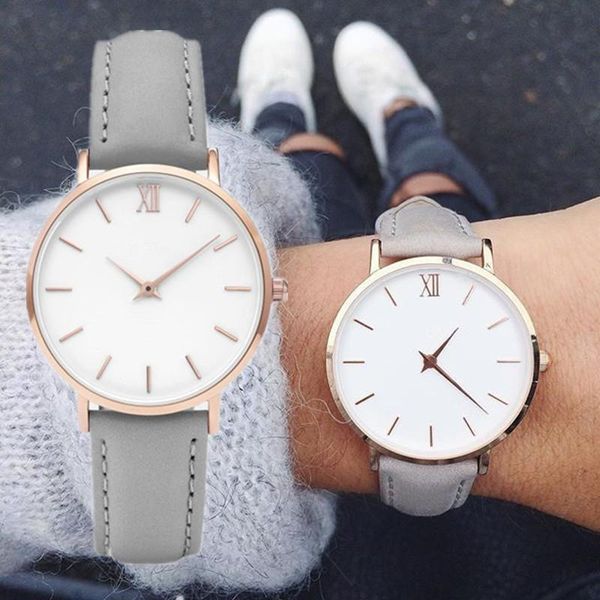 

wristwatches zegarek damski fashion simple women watches woman ladies casual leather quartz watch clock relogio feminino montre femme, Slivery;brown