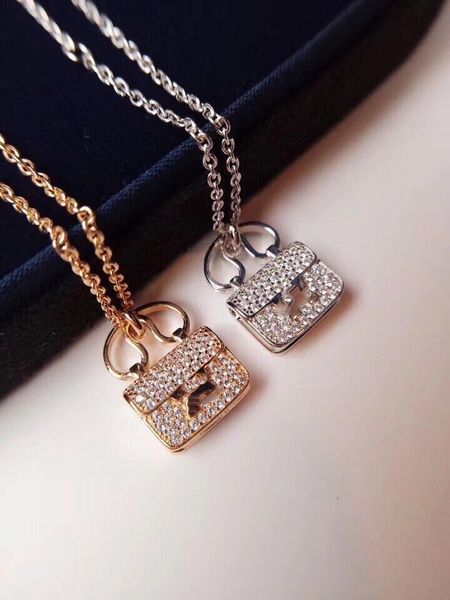 

bag necklace womens fashion net red sterling silver h letter xige same ins cool hip hop minority design kangkang clavicle chain