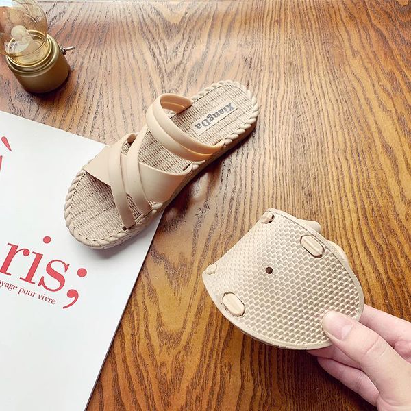 

gladiator sandals women comfy slippers 2021 fahion roman wedge fashion beach shoes casual flip flops sandalia feminina, Black