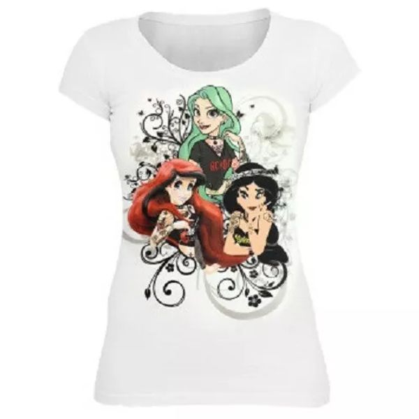 

t-shirt shirt princesses tattoos cotton fashion women, White;black