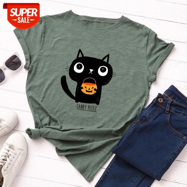 

women's loose round neck short-sleeved cotton t-shirt t124 #iv8a, White