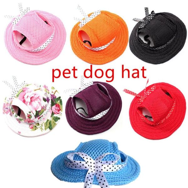 

dog apparel fashionable pet cap teddy bichon frise small sunhat supplies