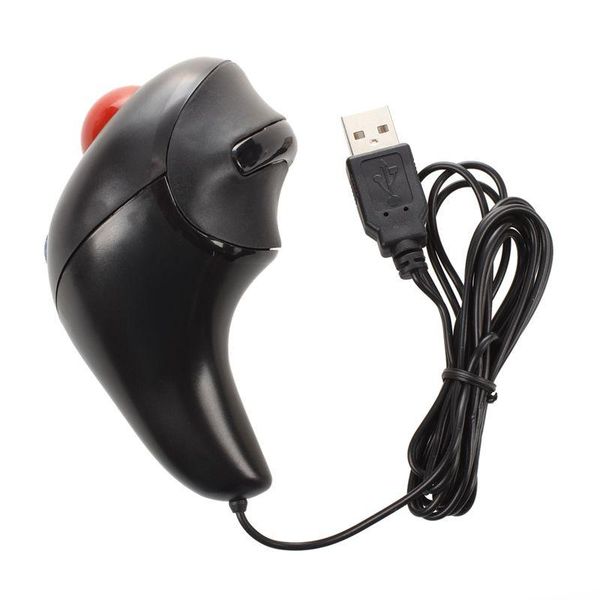 

thumb-controlled handheld wired trackball mice mouse