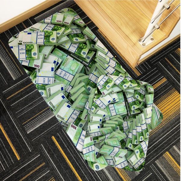 

printed fun paper money door mat modern living room decor non-slip carpet kitchen corridor absorbent 7mm thick sponge rug carpets