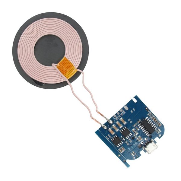 

dc5v 1a qi standard coil wireless charger modules sender base pcba board universal program modification style one