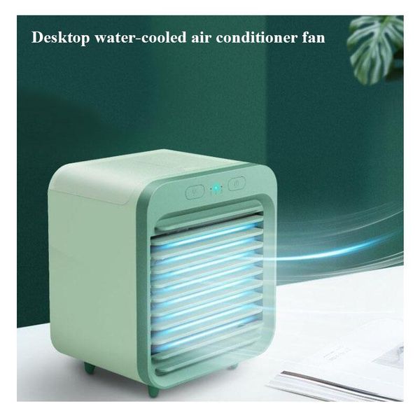 

electric fans 3-speed mini portable air conditioner cooling fan silent fast cool home office usb rechargeable deskcooler