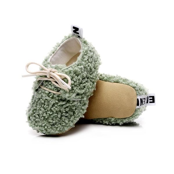 

first walkers autumn winter children short boots baby plus velvet soft sole lace-up cotton shoes kids toddler 0-24m4