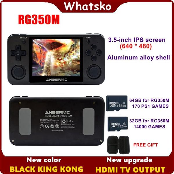 

anbernic rg350m video game consoles 64 bit retroid pocket konsola mini handheld console with games 14000+ rg350 rg 350 portable players