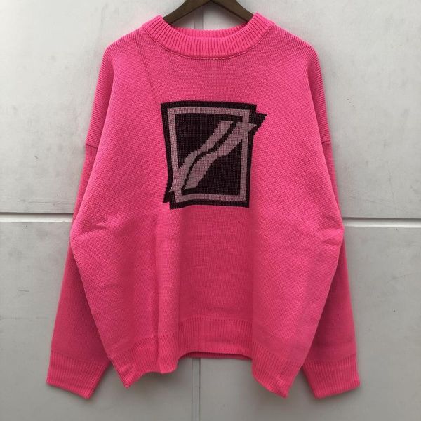 

men's sweaters oversized men women high-quality solid color knit sweatshirts welldone slightly 2021fw we11done sweater, White;black