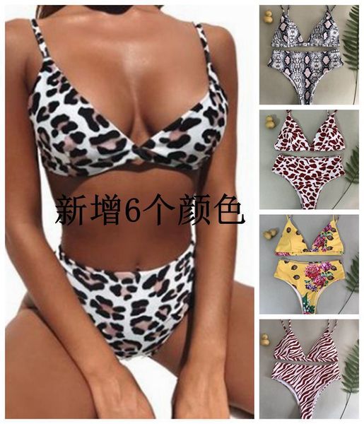 

bikini 2019 swimsuit leopard snake high waist women hexuan new bik, White;black