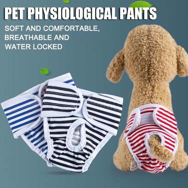 

dog apparel female pet reusable sanitary shorts physiological pants menstruation panties drop