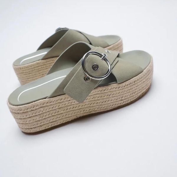 

shoes slippers women summer beige heeled sandals on a wedge slides pantofle med platform soft flat black 2021 lace-up back strap