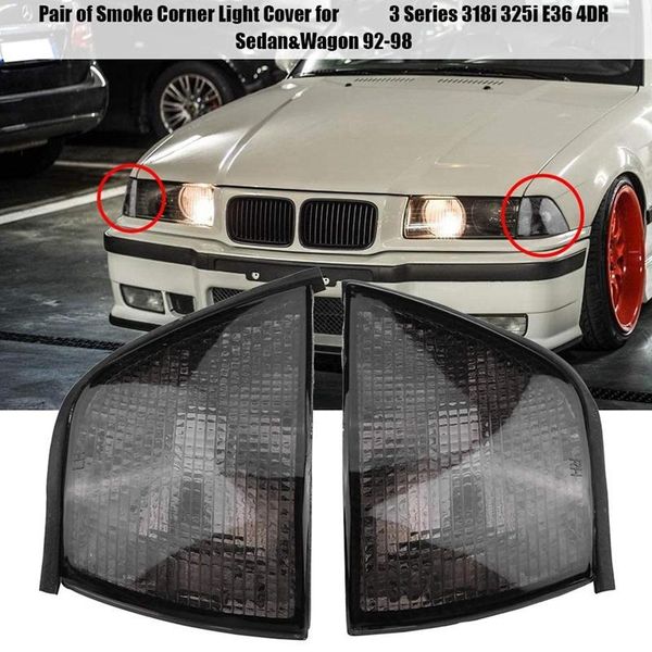 

other lighting system 1 pair corner light cover, smoke color warning shell for - 3 series 318i 325i e36 4dr 1992-1998