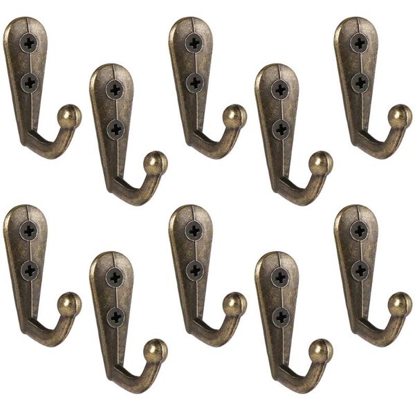

clothing & wardrobe storage omz 10pcs durable antique heavy duty coat rack wall mounted hanger closet hooks for bathroom towel home clothes