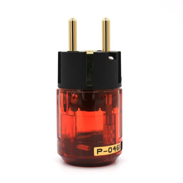 

smart power plugs 2 pcs p-046e 24k gold plated eur plug for diy wire connector